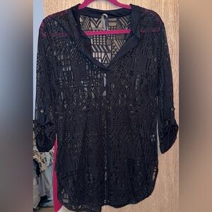 Elegant Black Lace Blouse